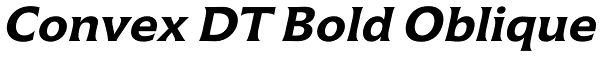 Convex DT Bold Oblique Font