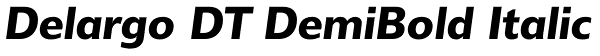 Delargo DT DemiBold Italic Font