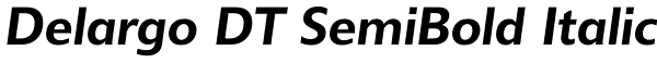 Delargo DT SemiBold Italic Font