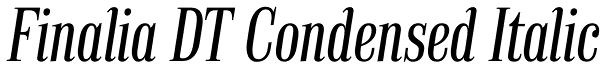 Finalia DT Condensed Italic Font