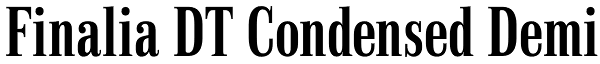 Finalia DT Condensed Demi Font