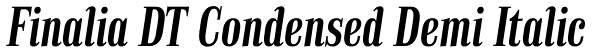 Finalia DT Condensed Demi Italic Font