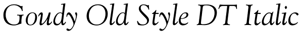 Goudy Old Style DT Italic Font