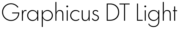 Graphicus DT Light Font