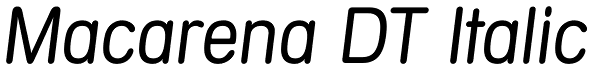 Macarena DT Italic Font