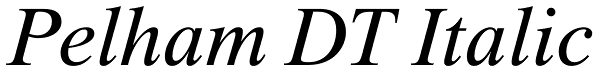 Pelham DT Italic Font