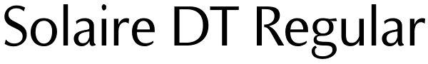 Solaire DT Regular Font