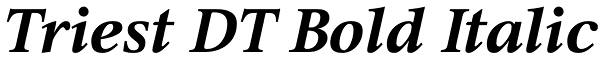 Triest DT Bold Italic Font