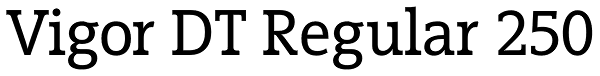 Vigor DT Regular 250 Font