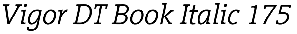 Vigor DT Book Italic 175 Font