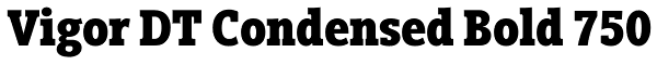 Vigor DT Condensed Bold 750 Font