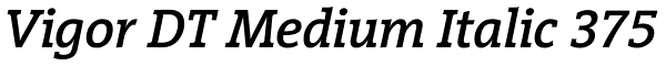 Vigor DT Medium Italic 375 Font