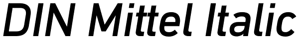 DIN Mittel Italic Font