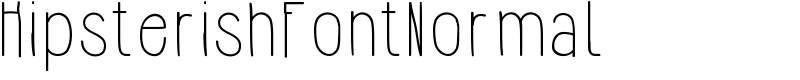 HipsterishFontNormal Font