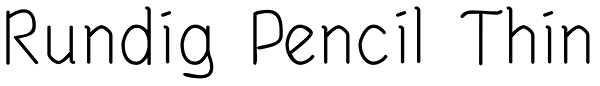 Rundig Pencil Thin Font