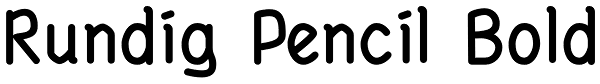 Rundig Pencil Bold Font