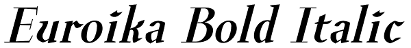 Euroika Bold Italic Font