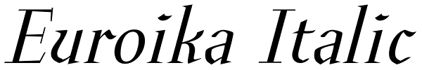 Euroika Italic Font