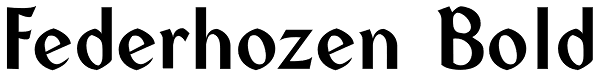 Federhozen Bold Font