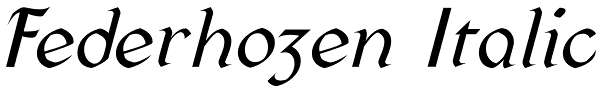 Federhozen Italic Font