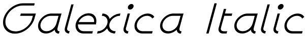 Galexica Italic Font