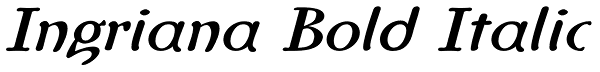 Ingriana Bold Italic Font