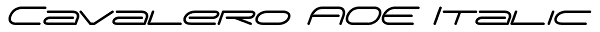 Cavalero AOE Italic Font