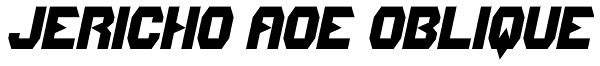 Jericho AOE Oblique Font