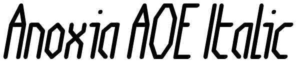 Anoxia AOE Italic Font