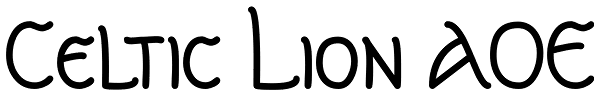 Celtic Lion AOE Font