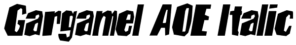 Gargamel AOE Italic Font