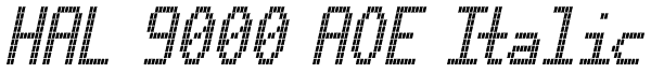 HAL 9000 AOE Italic Font