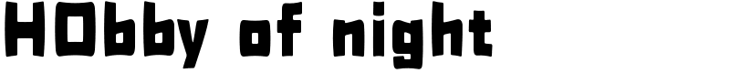 H0bby of night Font