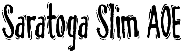 Saratoga Slim AOE Font