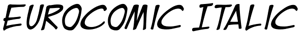 EuroComic Italic Font