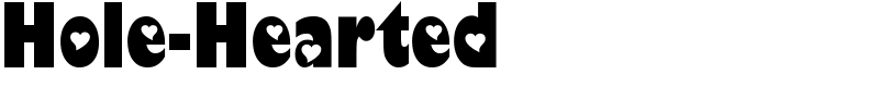 Hole-Hearted Font