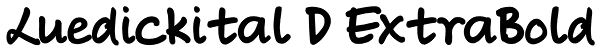 Luedickital D ExtraBold Font