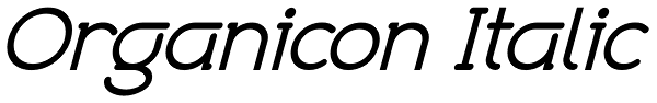 Organicon Italic Font