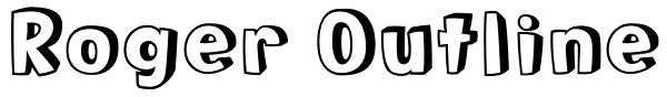 Roger Outline Font