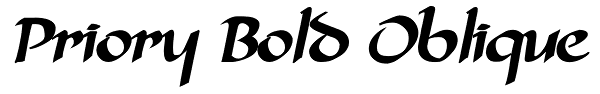 Priory Bold Oblique Font