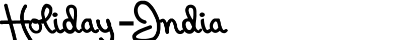 Holiday-India Font