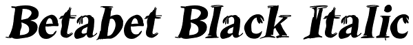 Betabet Black Italic Font