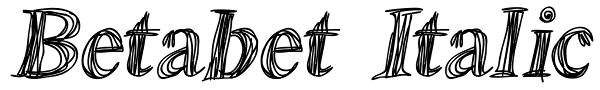 Betabet Italic Font