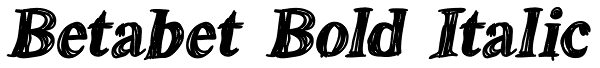 Betabet Bold Italic Font