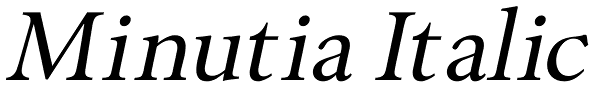 Minutia Italic Font