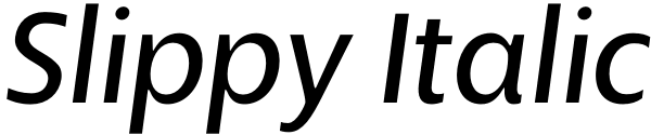 Slippy Italic Font