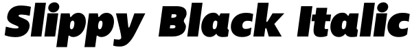 Slippy Black Italic Font