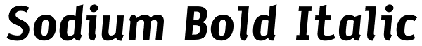 Sodium Bold Italic Font