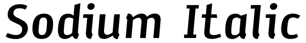 Sodium Italic Font