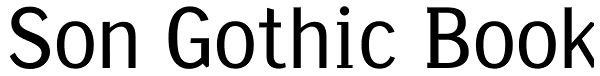 Son Gothic Book Font